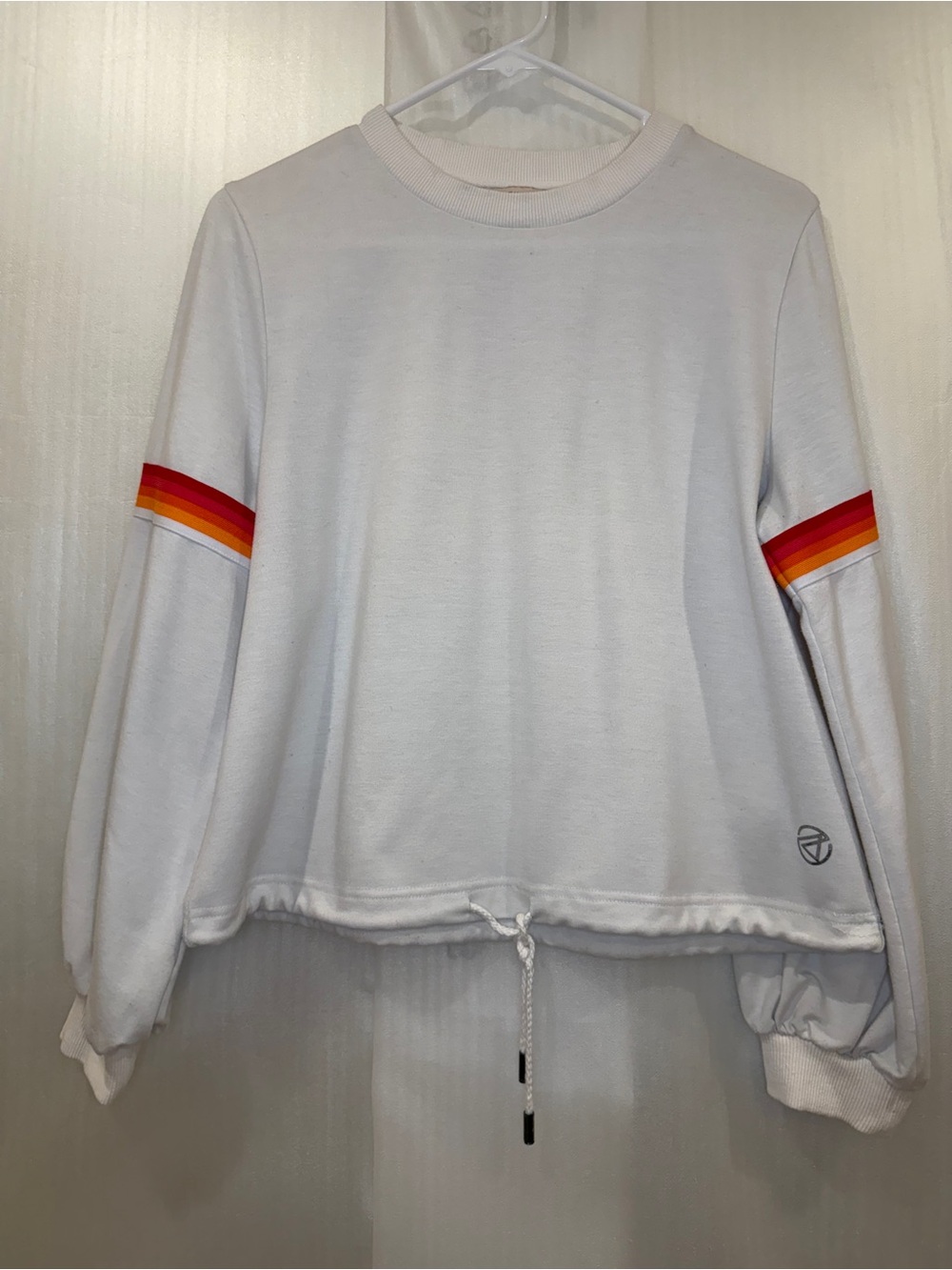 Ethereal White Crewneck Sweatshirt with Subtle Logo